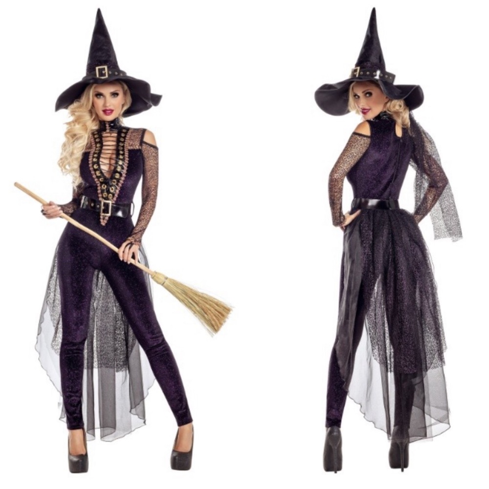 Party King Midnight Violet Witch Adult Costume Size Medium